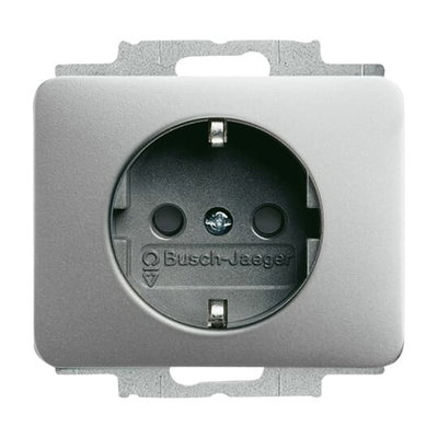 SCHUKO® socket insert Safety Shutter titanium - alpha