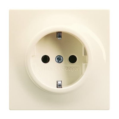 Socket Safety Shutter ivory white - impuls
