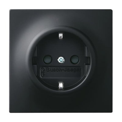 SCHUKO® socket insert Safety Shutter black matt - impuls