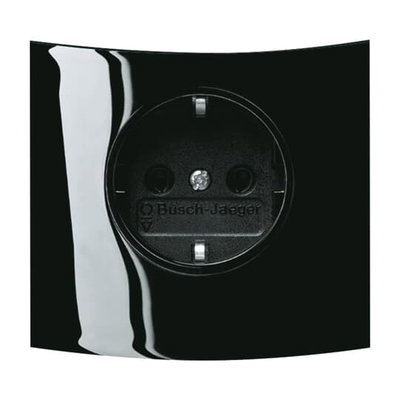 SCHUKO® socket Safety Shutter brilliant black  - Busch-Triton