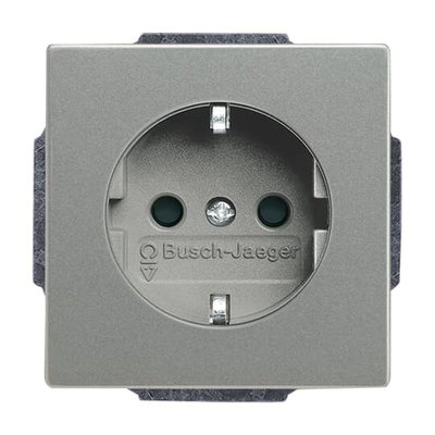 SCHUKO® socket insert Safety Shutter without claw grey metallic - Platform 63