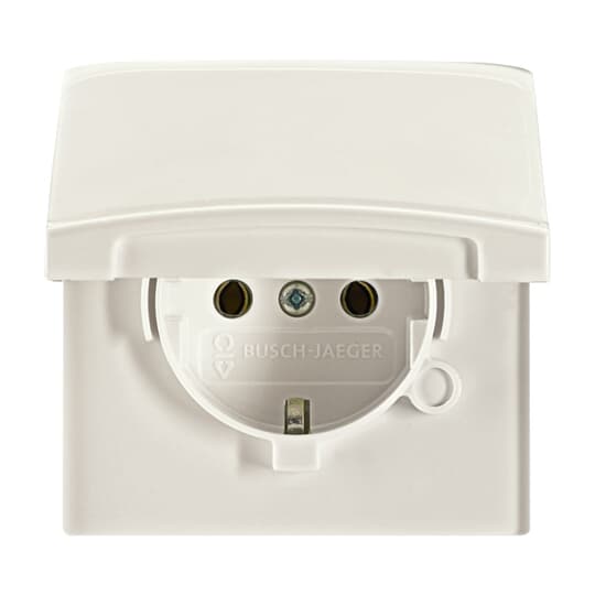 SCHUKO® socket insert with Hinged Lid white - Allwetter 44 (IP 44)
