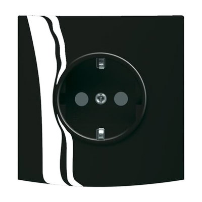 SCHUKO® socket Safety Shutter brilliant black - impuls