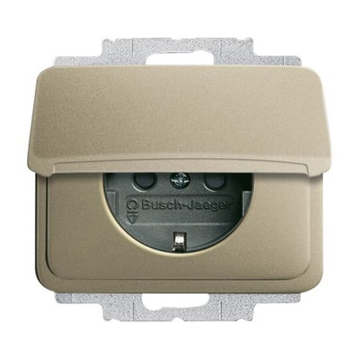 Socket insert with Hinged Lid palladium - alpha