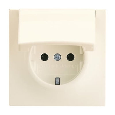 Socket insert with Hinged Lid ivory white - impuls