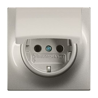 SCHUKO® socket insert with Hinged Lid champagne metallic - impuls