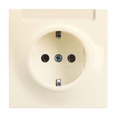 SCHUKO® Socket insert with labelling field with label space ivory white - impuls