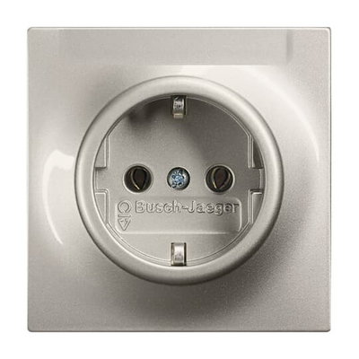 Socket insert with label space champagne metallic - impuls