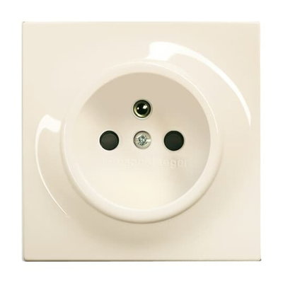 Socket with earthing pin ivory white - impuls