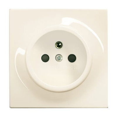 Socket insert Safety Shutter ivory white - impuls