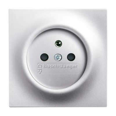Socket insert aluminium silver - impuls