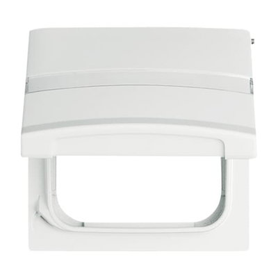 Intermediate Ring with labelling field with Hinged Lid Cover plates Busch-Duro 2000® SI and Reflex SI alpine white - Allwetter 44 (IP 44)