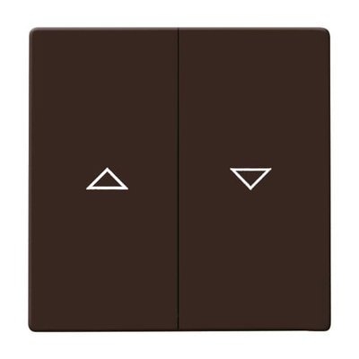 Rocker with legend Symbol "arrows" for Venetian blind, Two-part rocker brown - Allwetter 44 (IP 44)
