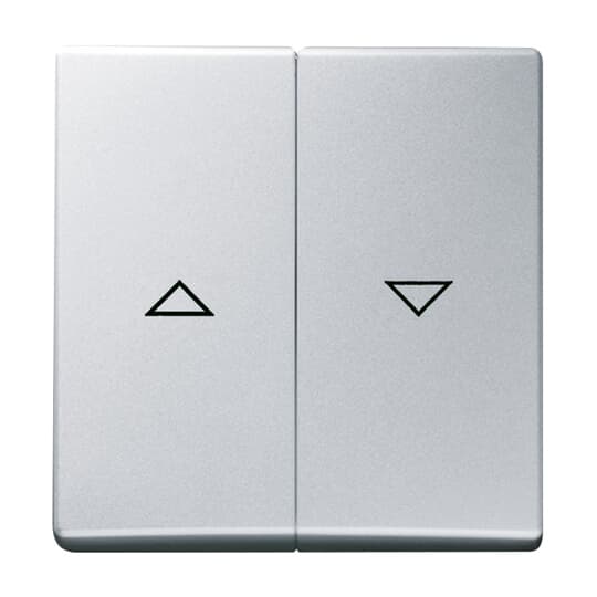 Rocker Symbol "arrows" for Venetian blind, Two-part rocker aluminium silver - Allwetter 44 (IP 44)