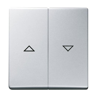 Rocker Symbol "arrows" for Venetian blind, Two-part rocker aluminium silver - Allwetter 44 (IP 44)