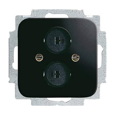 Cover plate Loudspeaker 2 gang black - Reflex SI
