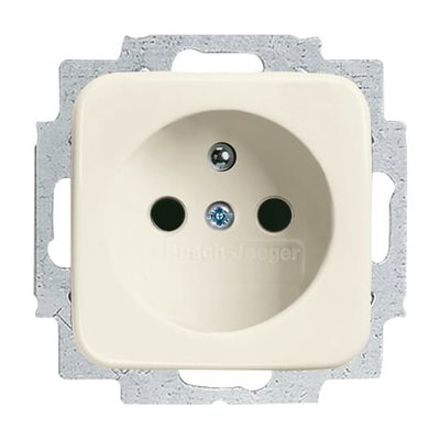Socket insert Safety Shutter with screw terminals white - Busch-Duro 2000 SI