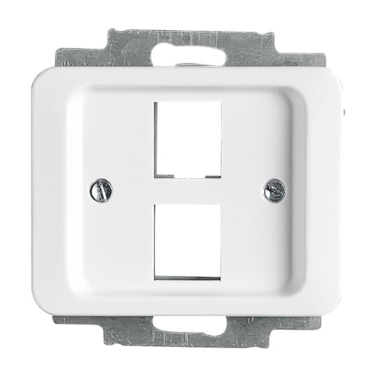 Cover plate Modular Jack 2 gang studio white - alpha
