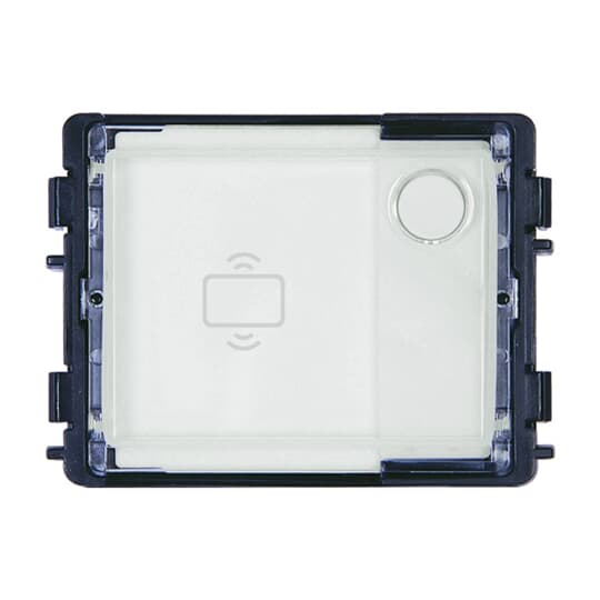 Round pushbutton module, 1, white, RFID