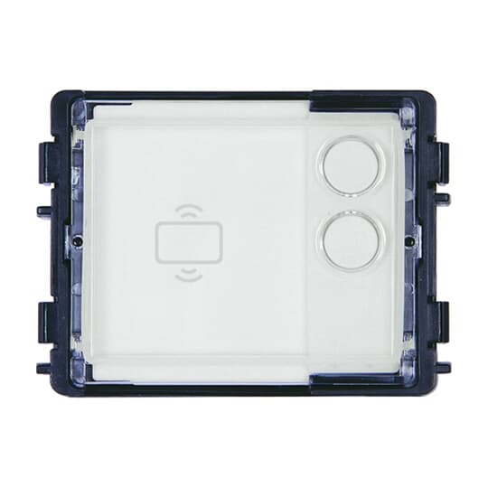 Round pushbutton module, 2, white, RFID