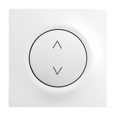 Control Element Symbol "arrows" for Venetian blind Single push button studio white matt - impuls