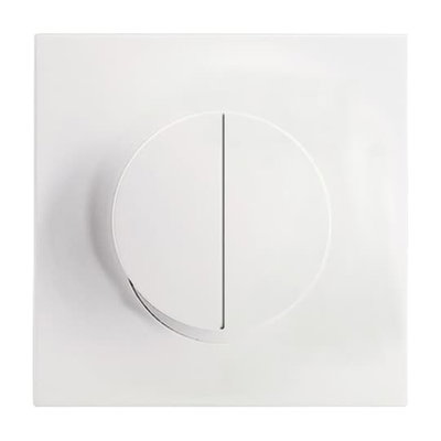 Control Element for Dimmer Two-part button studio white matt - impuls
