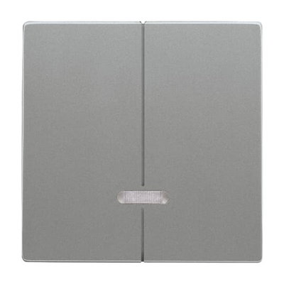 Control Element for Dimmer Two-part button with Neon lamp grey metallic - Platform 63