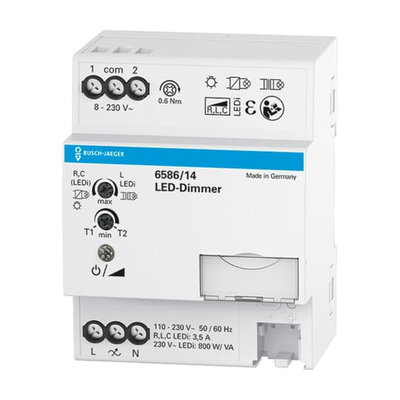 Dimmer MDRC with Push button, 20...800 V·A, 8 ... 230 V AC/DC, 4 modular spacing