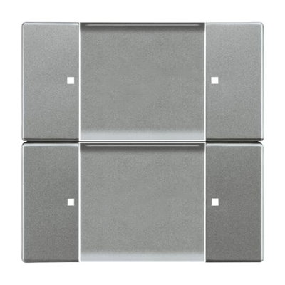 Control Element 2-gang for Switch/dimmer Wireless grey metallic - Platform 63