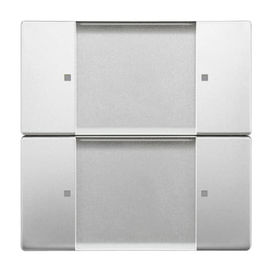 Control Element 2-gang for Switch/dimmer Wireless stainless steel - Pure Stainless Steel