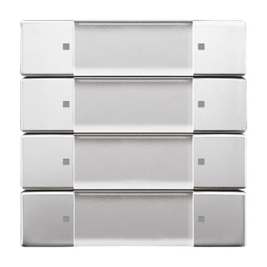 Control Element 4-gang for Switch/dimmer Wireless stainless steel - Pure Stainless Steel