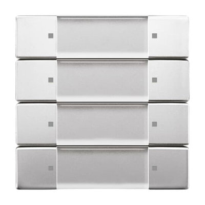 Control Element 4-gang for Switch/dimmer Wireless stainless steel - Pure Stainless Steel