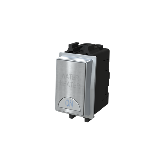 Switch 1-way Double Pole 1 gang(s), 2-pole switch with LED not exchangeable Stainless steel - Millenium – Görsel 3 / 3