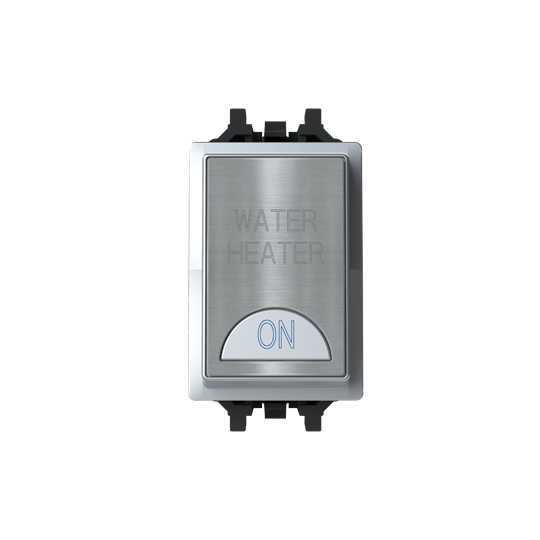 Switch 1-way Double Pole 1 gang(s), 2-pole switch with LED not exchangeable Stainless steel - Millenium