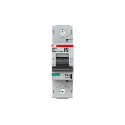 S801P-B80 High Performance Circuit Breaker. B characteristic. 50kA, 80A, 1P