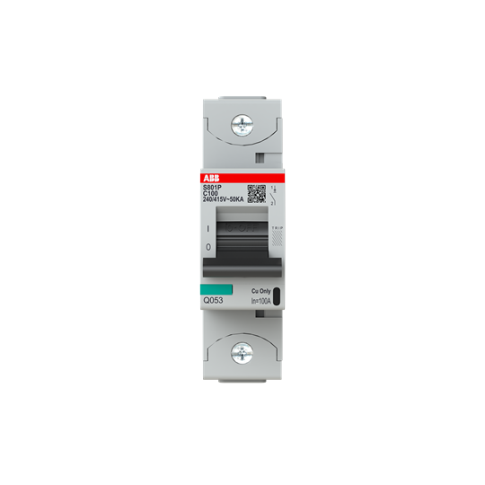 S801P-C100 High Performance Circuit Breaker. C Characteristic. 50kA, 100A, 1P – Image 2 of 3