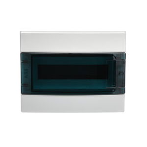 Consumer unit , Surface mounting, 12 modules, 1 row(s), IP65, Door: Single, Plastic, Transparent, Dimensions: 250 mm x 320 mm x 155 mm