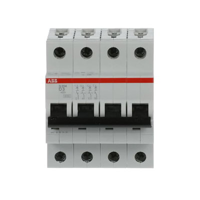 Miniature Circuit Breaker - S200 - 4P - 3 A - D - (AC) 6 kA