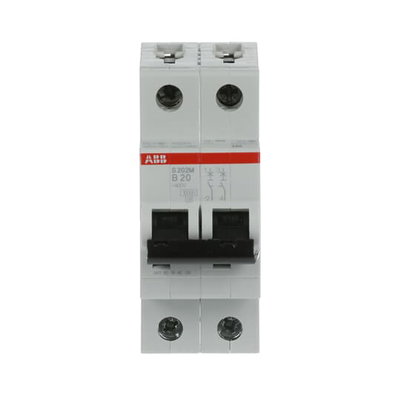 Miniature Circuit Breaker - S200M - 2P - 20 A - B - (AC) 10 kA