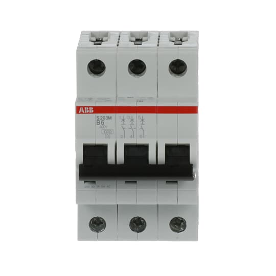 Miniature Circuit Breaker - S200M - 3P - 6 A - B - (AC) 10 kA