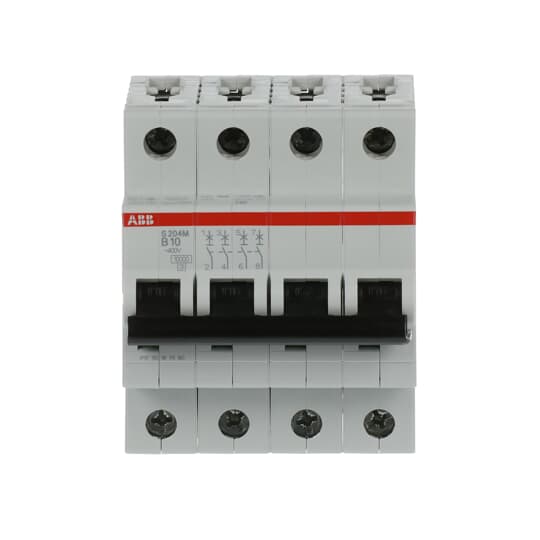 Miniature Circuit Breaker - S200M - 4P - 10 A - B - (AC) 10 kA