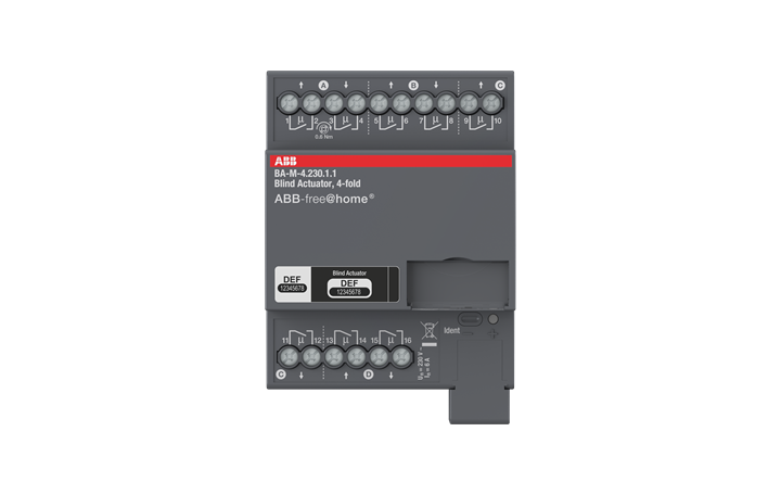 BA-M-4.230.1.1 Blind Actuator, 4-fold 230 V, MDRC