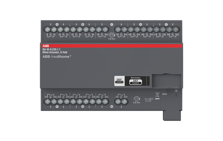 BA-M-8.230.1.1 Blind Actuator, 8-fold 230 V, MDRC