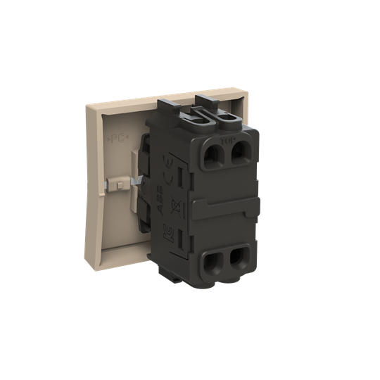 Switch 1-way Rocker/button, Off switch 1-pole Champagne - Zenit BS