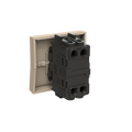 Switch 1-way Double Pole Rocker/button, 2-pole switch Champagne - Zenit BS
