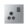 Socket outlet Round 5A Silver - Zenit BS