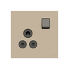 Socket outlet Round 5A Champagne - Zenit BS