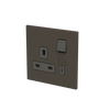 Socket outlet BS with USB Anthracite - Zenit BS