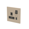 Socket outlet BS with USB Champagne - Zenit BS