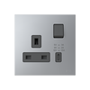 Socket outlet BS with USB Silver - Zenit BS